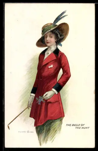Künstler-AK sign. Archie Gunn: The Belle of the Hunt