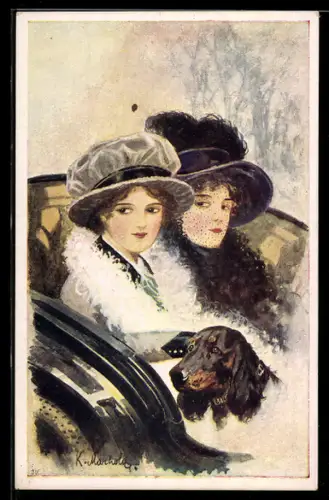 Künstler-AK sign. K. Marhold: Korsofahrt