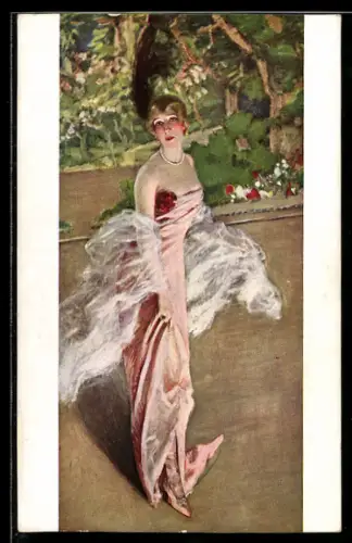 Künstler-AK sign. A. Humbert: Mlle Simone Frévalles