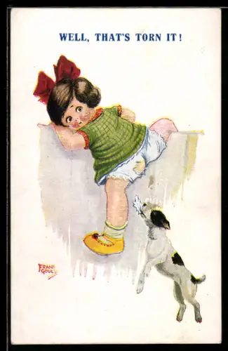 Künstler-AK sign. Fran Goul: Well, that`s torn it!