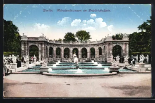 AK Berlin, Märchenbrunnen im Friedrichshain