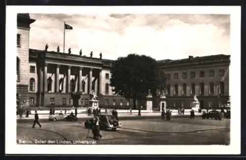 AK Berlin, Unter den Linden, Universität, 