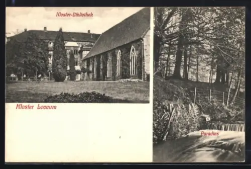 AK Loccum, Kloster, Kloster-Bibliothek, Paradies