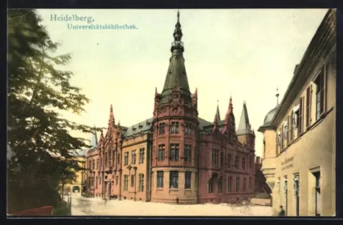 AK Heidelberg, Universitätsbibliothek, Panorama