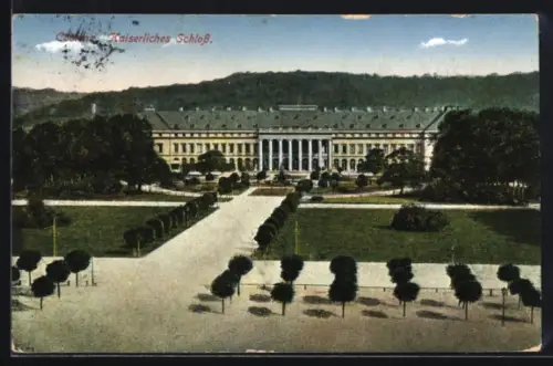 AK Coblenz, Kaiserliches Schloss mit Anlagen