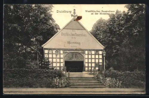 AK Duisburg, Westfälisches Bauernhaus an der Monning