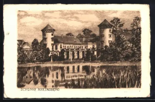 Künstler-AK Rheinsberg, Schloss Rheinsberg