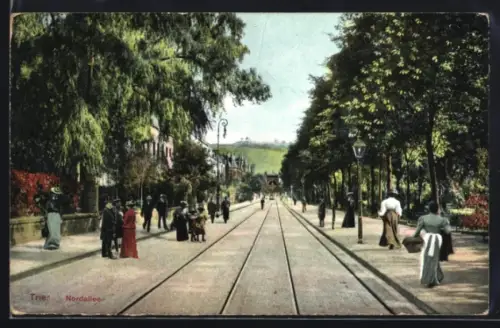 AK Trier, Nordallee, Strassenpartie