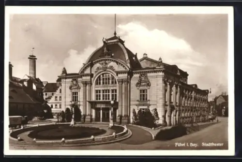 AK Fürth i. Bay., Stadttheater mit Anlagen