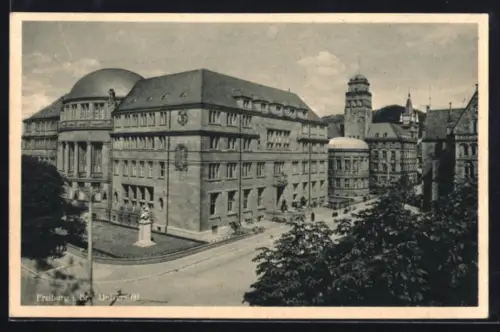 AK Freiburg i. Br., Universität aus der Vogelschau