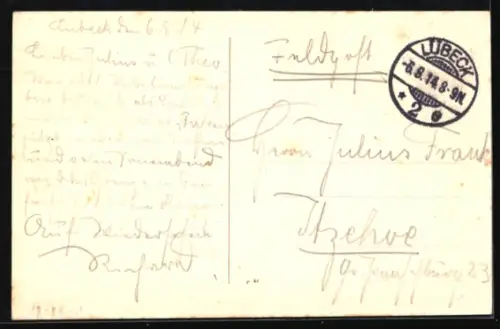 AK Lübeck, Marktplatz mit Rathaus