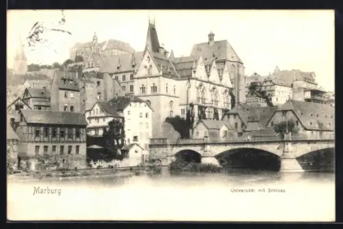 AK Marburg, Universität, Schloss, Brücke