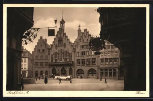 AK Alt-Frankfurt, Römer, Ortspartie