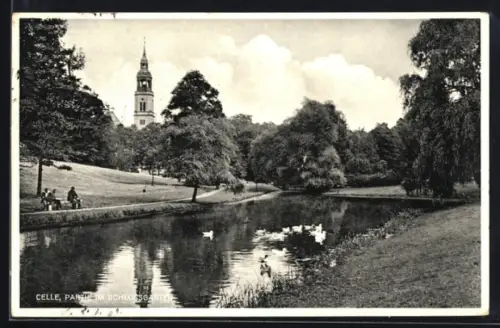AK Celle, Partie im Schlossgarten