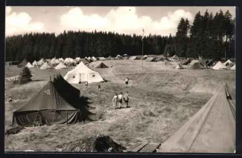 AK St. Georgen /Schwarzwald, Zeltlager Thomas Müntzer 1960