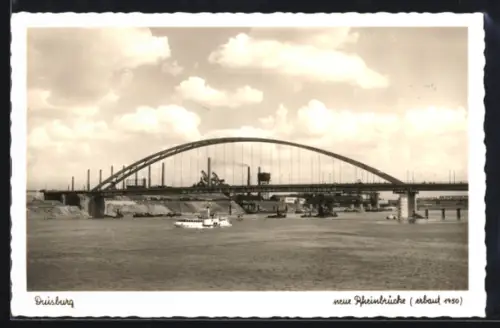 AK Duisburg, Neue Rheinbrücke (erbaut 1950)