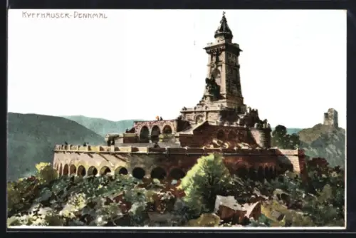 AK Kyffhäuser, Blick auf das Denkmal