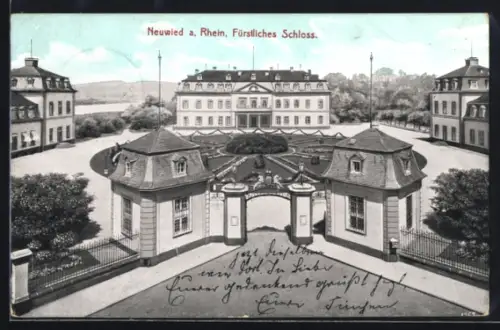 AK Neuwied, Blick auf Fürstliches Schloss