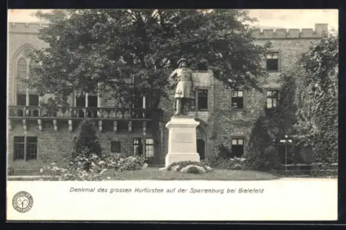AK Bielefeld, Denkmal des Grossen Kurfürsten auf der Sparrenburg