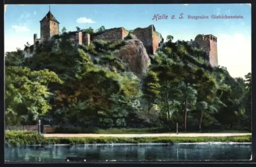 AK Halle / Saale, Burgruine Giebichenstein
