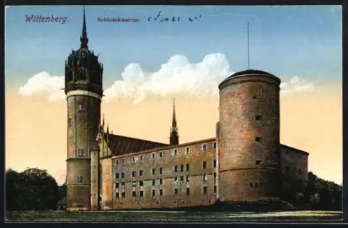 AK Wittenberg, Schlosskaserne mit Turm