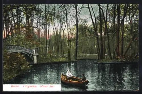 AK Berlin, Partie am Neuen See im Tiergarten