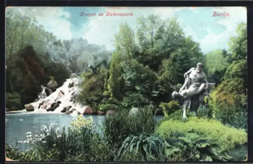 Künstler-AK Berlin-Kreuzberg, Gruppe im Victoriapark