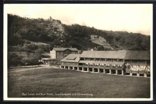 AK Bad Sulza, Kur-Hotel, Gradierwerk und Sonnenburg