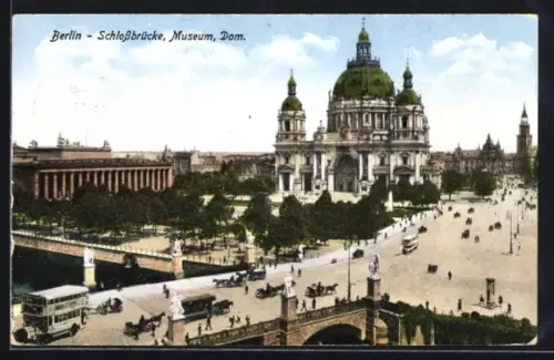 AK Berlin, Schlossbrücke, Museum, Dom