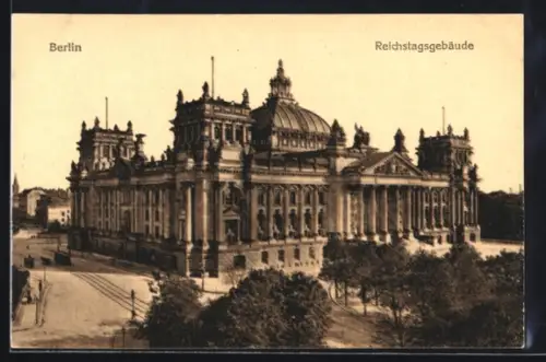 AK Berlin-Tiergarten, Reichstagsgebäude