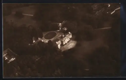 AK Weimar, Schloss Belvedere, Fliegeraufnahme