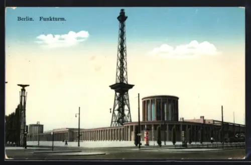 AK Berlin-Charlottenburg, Funkturm, 15. Grosse Deutsche Rundfunk-Ausstellung 1938