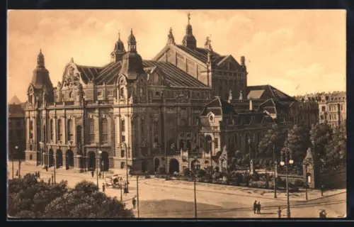 AK Köln-Neustadt, Opernhaus aus der Vogelschau