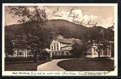 AK Bad Harzburg, Filmbühne Juliushall, Café, Diele, Kabarett, Inh. I. Bracke