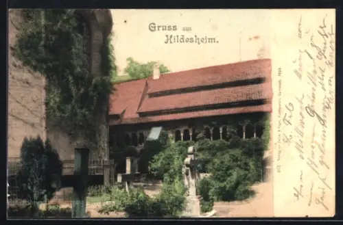 AK Hildesheim, Michaeliskirche, Kreuzgang, Rosenstock