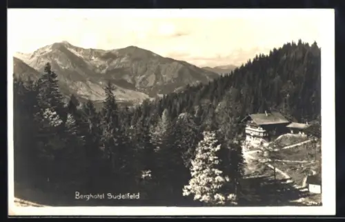 AK Sudelfeld /Bayrischzell, Berghotel Sudelfeld aus der Vogelschau