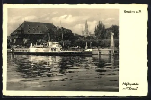 AK Konstanz a. B., Hafenpartie mit Konzil