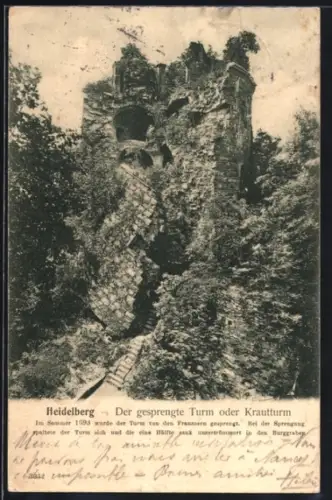 AK Heidelberg, Der gesprengte Turm oder Krautturn