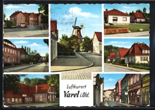 AK Varel i. Old., Bahnhof, Mühlenstr., Torhegenhaus