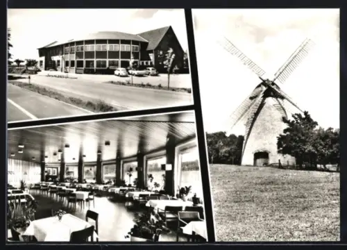 AK Beckum, Höxberg, Hotel-Restaurant Zur Windmühle, Inh. H. Nettebrock-Niehaus, Windmühle