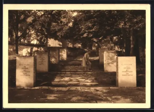 AK Wiesbaden, Neroberg, Denkmal des Füsilier-Regiments von Gersdorff No. 80