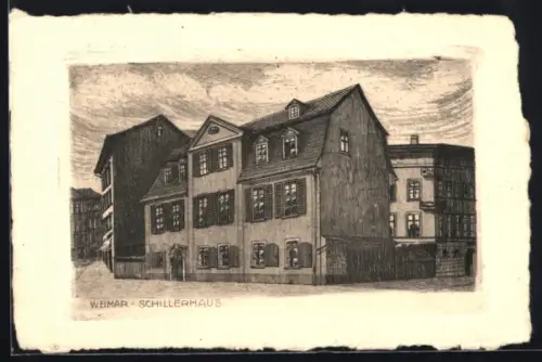Künstler-AK Weimar, Schillerhaus