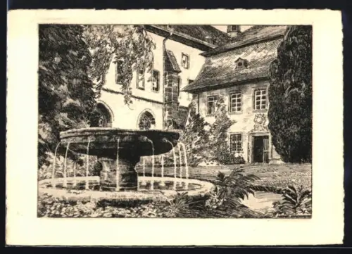 AK Eberbach /Rheingau, Klostergarten