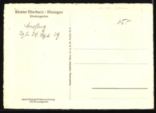 AK Eberbach /Rheingau, Klostergarten