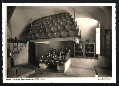 AK Baden-Baden, Schloss Favorite, Küche