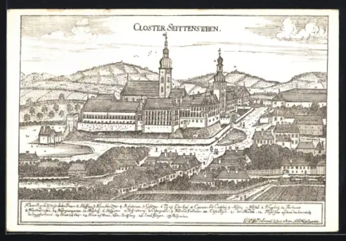 Künstler-AK Seitenstetten, Kloster