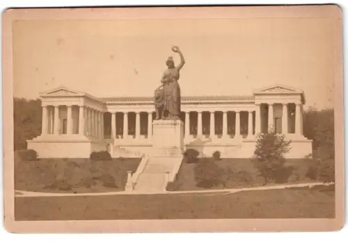 Fotografie unbekannter Fotograf, Ansicht München, Bavaria mit Ruhmeshalle