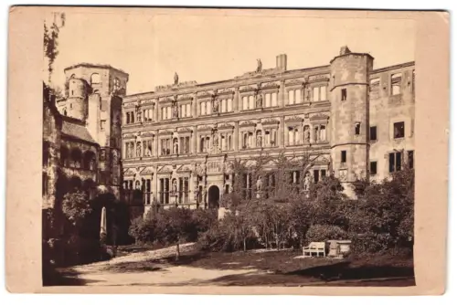 Fotografie unbekannter Fotograf, Ansicht Heidelberg, Ruine des Heidelberger Schlosses