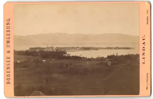 Fotografie Otto v. Zabuesnig, Kempten, Ansicht Lindau am Bodensee, Blick Richtung Bodensee 1885