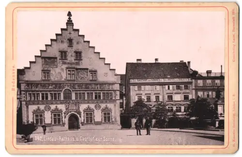 Fotografie G. Kinkelin, Lindau i. B., Ansicht Lindau i. B., Rathaus und Gasthof zur Sonne